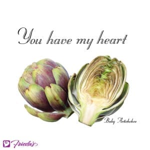 Frieda's Veggie Valentine: you have my (Baby Artichoke) heart