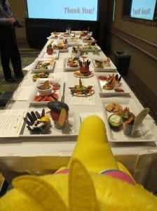 FPFC Snack Challenge - Big Bird looking over the entries