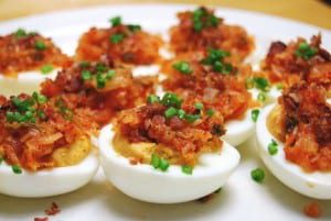 John T's Kimchi Devilled Eggs